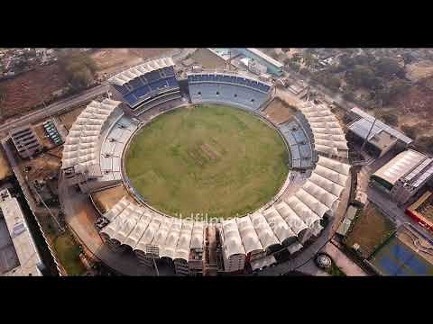 Temple, Ranchi Stadium aerials: Jharkhand State Cricket Association International Cricket Stadium