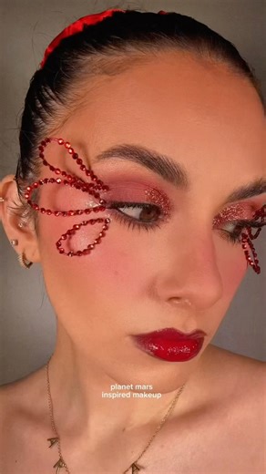 VINTAGE PLANET MARS MAKEUP #mars #makeup #creativemakeup #solarsystem