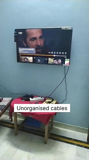 unorganised cable manage & glass shelf for tv unit #reels #fbreels#trending #virals | Homeworktech