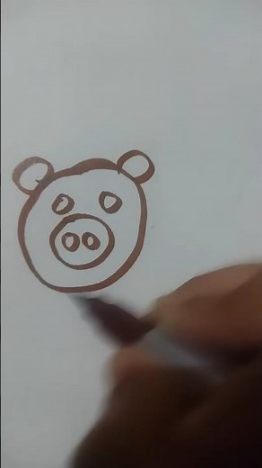 one circle pig song how to draw pig 🐷circle⭕| artzera #shorts#ytshorts