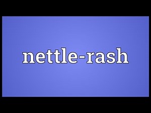 Nettle-rash Meaning