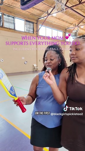 New journey. Same support. Pickleball brings everyone together and I love having my mom on the court with me. 💕 @theprettypickleballco #blackgirlspickletoo #prettypickleballcompany #pickleball #pickleballpaddle