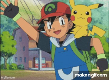 Pokemon - Ash and Pikachu on Make a GIF