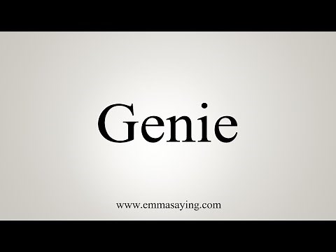 How To Say Genie