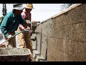 FasWall Sustainable Home Construction With A Mortar Sprayer and HERB-CRETE Stucco Core MIx