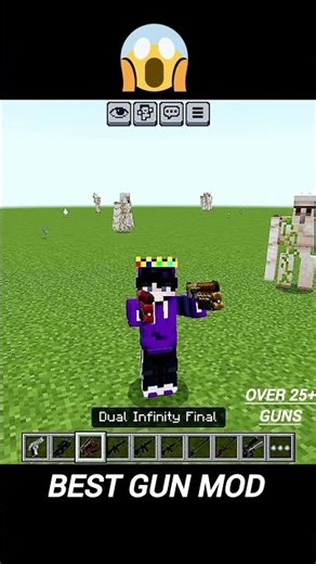 🔫 Minecraft PE / Bedrock Gun Mod 😱 | Realistic Guns Addon | MCPE 1.20+