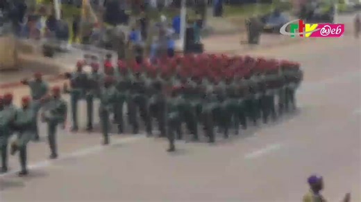 #NationalDay #Cameroon A foretaste of the parade that will be staged by the visiting Congolese Detachment displayed during General rehearsals at the 20th May Boulevard in Yaounde. | CRTVweb