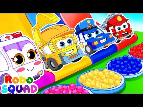 Car Garage Adventure🚗 Colors With Little Cars 🌈 Learn Color ✨ Nursery Rhymes | RoboSquad Kids Song
