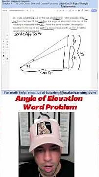 Angle of Elevation Word Problem #maths #mathematics #angles #education