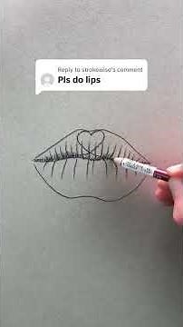 Lips Drawing Tutorial #satisfying