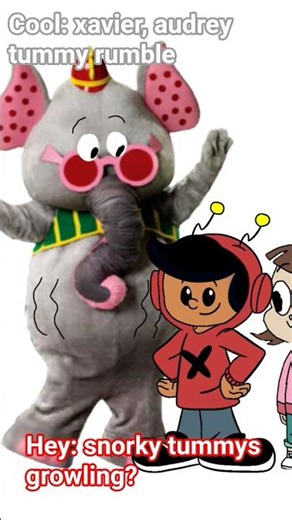 Xavier and Audrey snorky tummy rumble