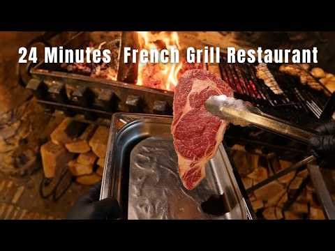 Full Grill Station Service in France 🇫🇷 | Real French Steakhouse POV