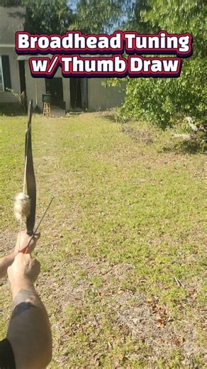 ** BROADHEAD TUNING w/THUMB DRAW ** #odinsonarchery #archery #thumbdraw #traditionalarchery #bowhunting | Odinson Archery
