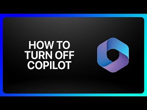 How To Turn Off Copilot In Microsoft 365 Tutorial