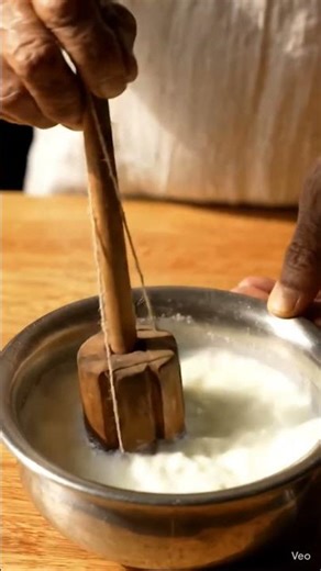 Making Tradition Lassi (home made lassi)
