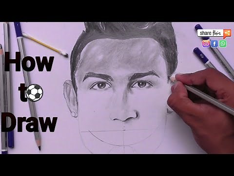 How to draw Cristiano Rolando step by step easily !