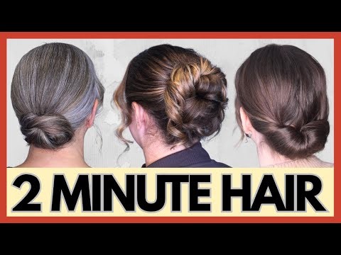 EASY updo hairstyles in 2 minutes