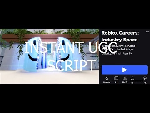 Roblox Careers: Industry Space instant UGC script [Roblox Exploiting]