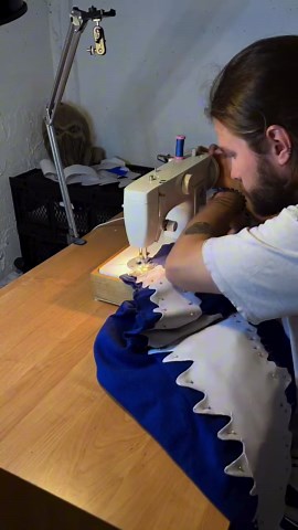 sewitagain | sew upcycle rework repeat ♻️ Reworked #levis hoodie with a curtain fabric✨ • #reworked #reworkedclothing #reworkedfashion... | Instagram