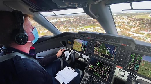 Another incredible view from one of our RFDS Medi-Jet 24s. This time, a smooth landing in Adelaide with Central Operations pilot and Head of Flight Operations Damien Heath. | Royal Flying Doctor Service of Australia