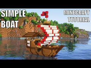 Minecraft: How to build Simple Boat - Tutorial