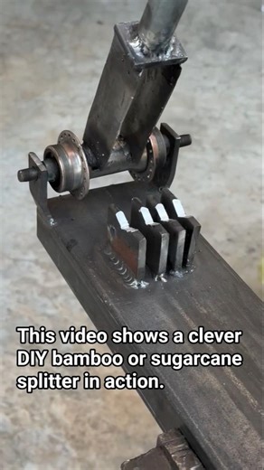 Genius DIY Tool: How to Split Sugarcane & Bamboo Fast