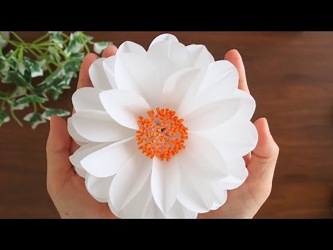 DIY How to Make Large Size Paper Flower