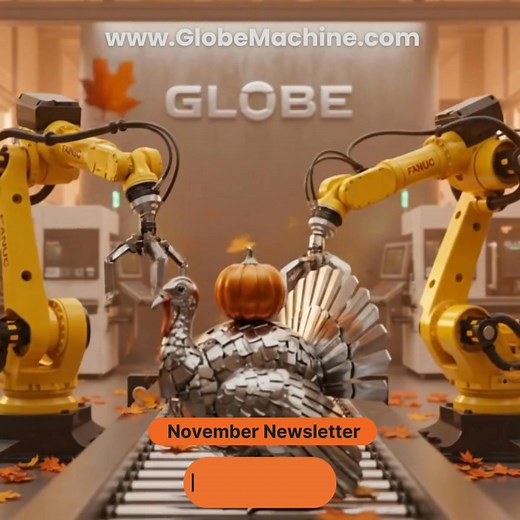 Finding the good in every challenge. 🍂 “Even in the trials of life, if we have eyes to see them, we can find good things everywhere.” — Joseph B. Wirthlin This November, we’re focusing on the "good things" happening right here on our shop floor. Subscribe to our monthly update to see what we’ve been up to, including: ✅ A look at our latest custom projects ✅ New FANUC robotics integrations ✅ Upcoming tradeshow news ✅ Celebrating well-deserved retirements within the Globe family Join us as we giv