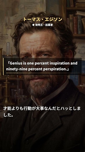 【名言】エジソンが教える人生逆転の言葉 #自己啓発 #shorts