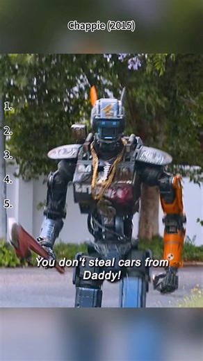 Chappie (2015) | Chappie Becomes A Carjacking Robot On His Own 🤖🚗💥