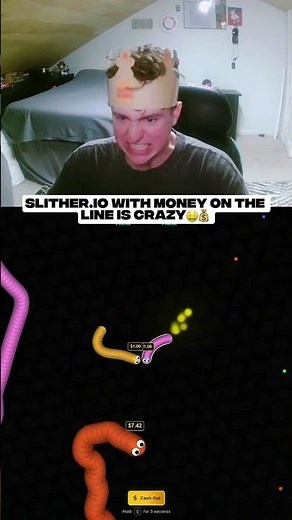 Slither.io with money on the line is crazy 💰 #slitherio #gaming #shorts