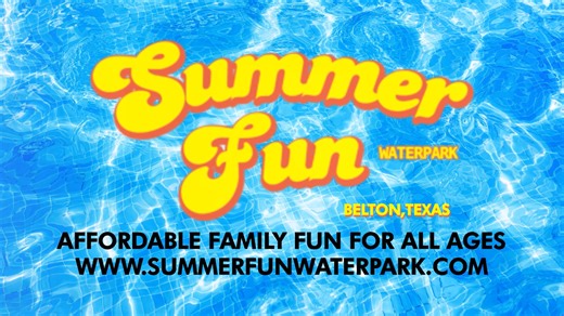 🌞SUMMER FUN WATER PARK in Belton is Now Open and our popular $2 TUESDAY IS BACK! Every Tuesday this season, buy 1 full price admission ticket and get the 2nd ticket for just $2! You don’t have to go far to cool off and have family fun this Summer! Best of all, we haven’t raised our admission rates! Bring your family for affordable fun close to home, reserve a Private Cabana with shade and WIFI to relax while the kids play, or plan a Private Party onsite in our party room. 1410 Waco Rd. Belton T
