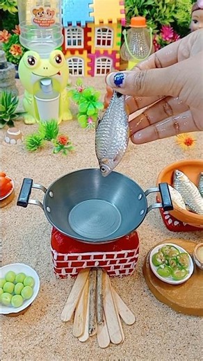 mini mini fish #miniaturefood #shorts #food #cooking