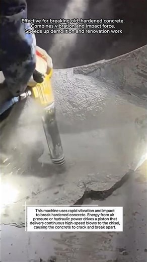 Vibrating Machine Destroys Hardened Concrete Fast
