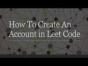 How to create An account in Leet Code