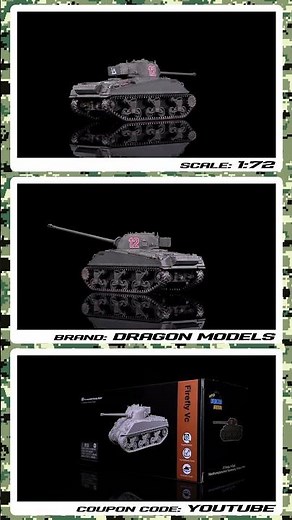 British Sherman Firefly Vc Tank #12 "3 Troop, France" (1944) 1/72 Plastic Model by Dragon Models 4K