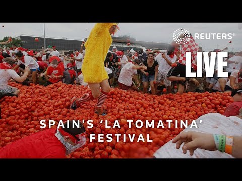 LIVE: Revelers celebrate Spain's ‘La Tomatina’ festival