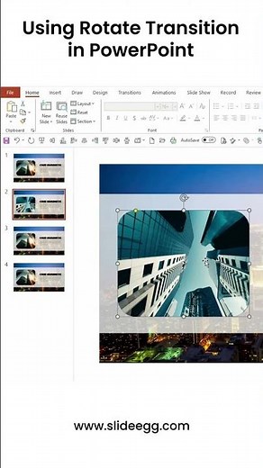 Using Rotate Transition in PowerPoint