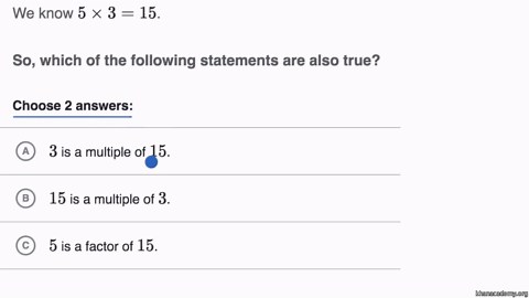 Reasoning about factors and multiples