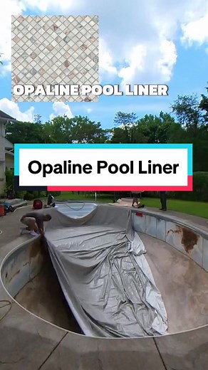 New pool liner install in the pattern Opaline. Installed by Niagara Pool Liners. #niagarapools #niagarapoolliners #linerwerx #swimmingpools #poolrenovation #poolliner #poollinerreplacement #poollinerinstaller #whitepoolliner #opalinepoolliner