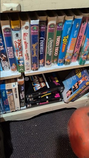 A collection of Disney and wrestling VHS tapes! #disney #wwf #wwe #wrestling #movie #like #subscribe