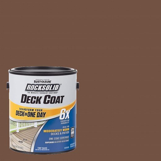 Reviews for Rust-Oleum RockSolid 1 gal. Russet Exterior 6X Deck Coat | Pg 1 - The Home Depot