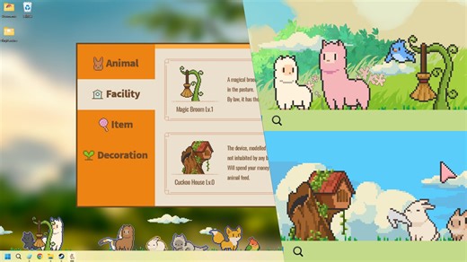 Steam放置桌面牧場《Tiny Pasture》新品試玩，讓工作列變成小動物的開心樂園🐇