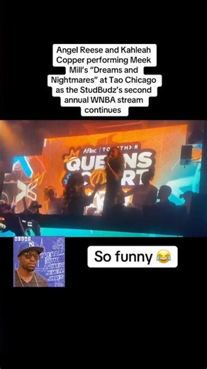 Angel Reese rapping fully Meek Mill’s “Dreams and Nightmares” during WNBA All Star Studbudz stream