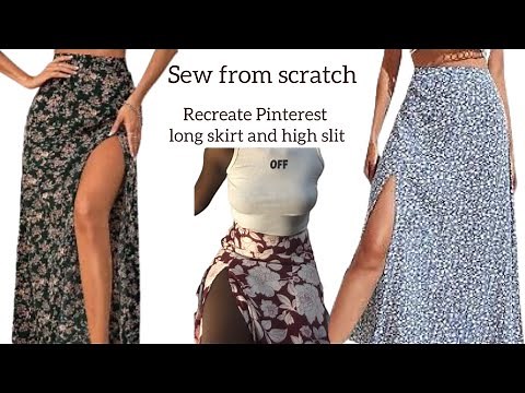 Maxi Skirt with High Slit Sewing Tutorial