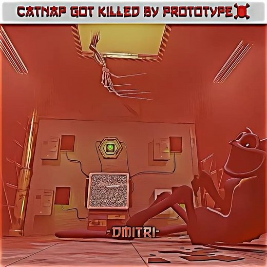 Catnap gets killed by prototype in poppy playtime chapter 5#poppyplaytime#huggywuggy#prototype#fypシ