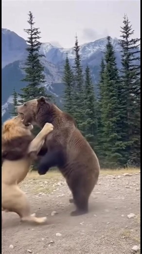 24 reactions | Lion vs. Giant Bear - A Traveler's Nightmare! 女 An...