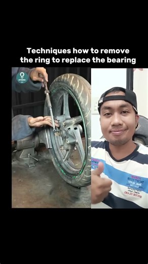 Techniques how to remove the ring to replace the bearing #shortsvideo #motorcycle