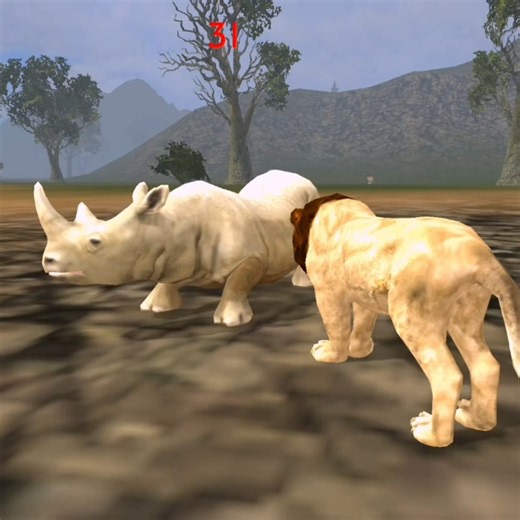 Angry Lion 🦁 Vs Fat Mad Rhinos 🦏 Wild Animal Battle #shorts