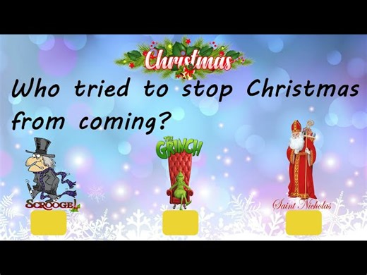 Christmas quiz. Christmas trivia. Christmas test.